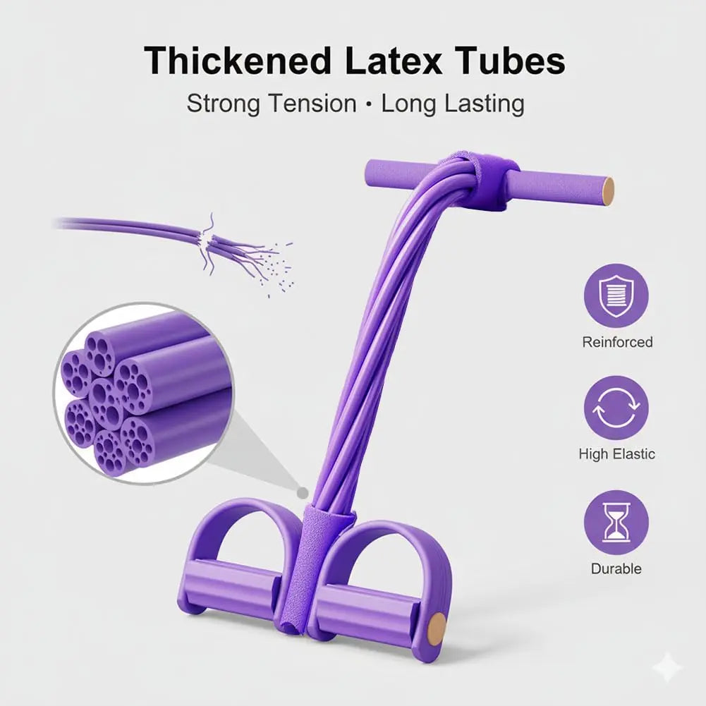 Multi-Tube Foot Resistance Stretch Band, Household Daily Traction Equipment, Lightweight Indoor Activity Tool