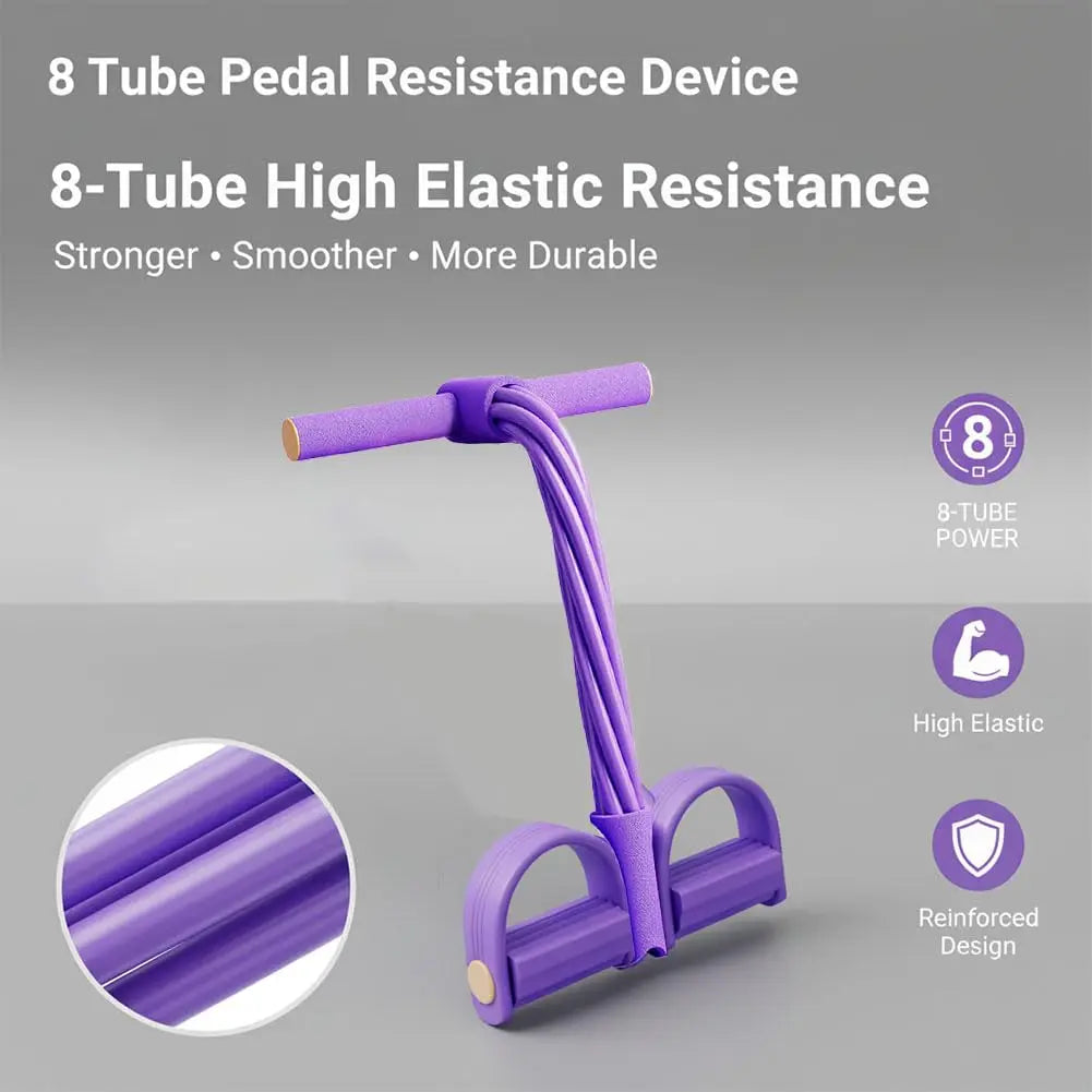 Multi-Tube Foot Resistance Stretch Band, Household Daily Traction Equipment, Lightweight Indoor Activity Tool
