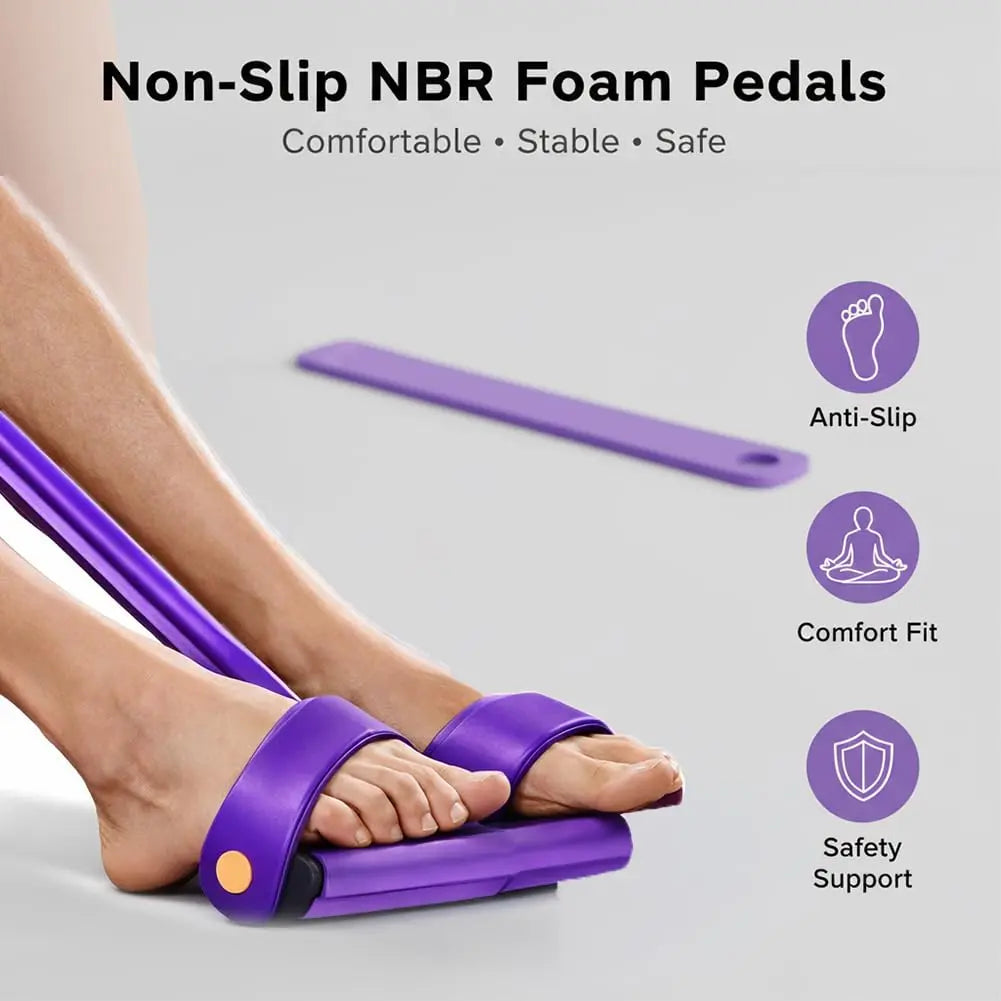 Multi-Tube Foot Resistance Stretch Band, Household Daily Traction Equipment, Lightweight Indoor Activity Tool